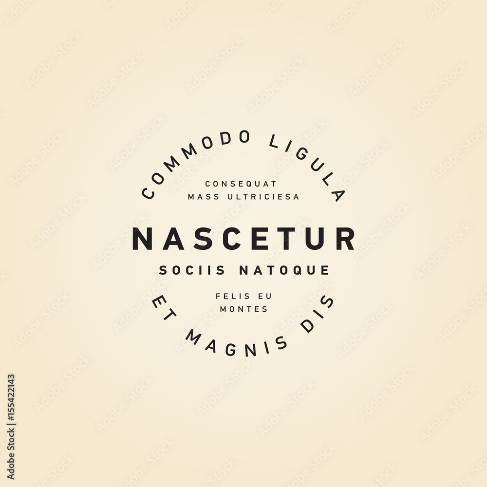 Fototapeta premium Vector set of outline emblems and badges