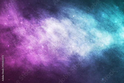 Vector realistic cosmic galaxy background. Concept of space, nebula and cosmos.