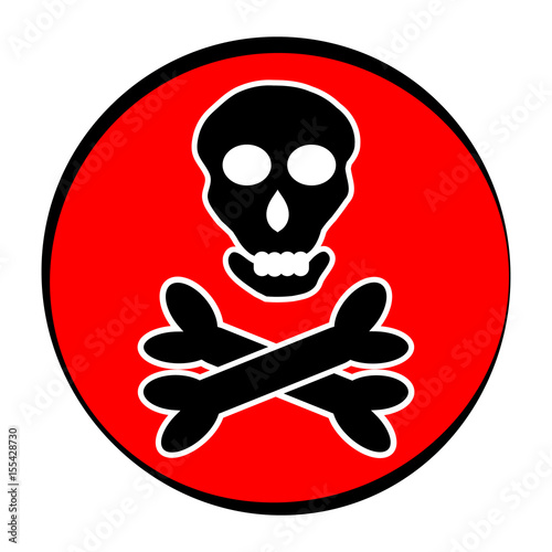 Symbol for marking toxic poisoning. vector illstration.