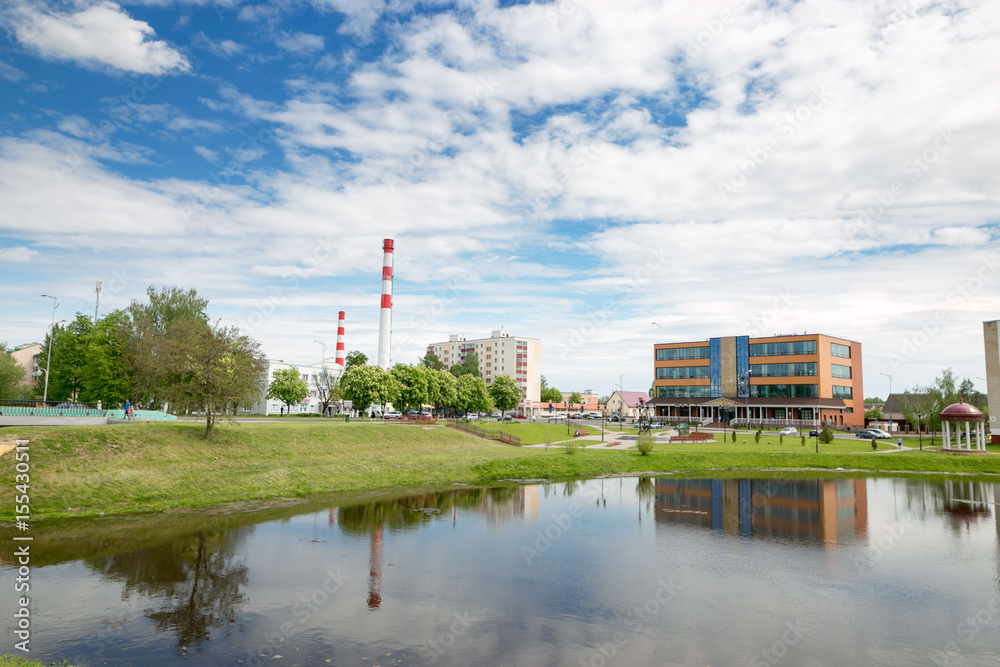 SLUTSK, BELARUS - May 20, 2017: Production and cultural complex of Slutsk Belts.