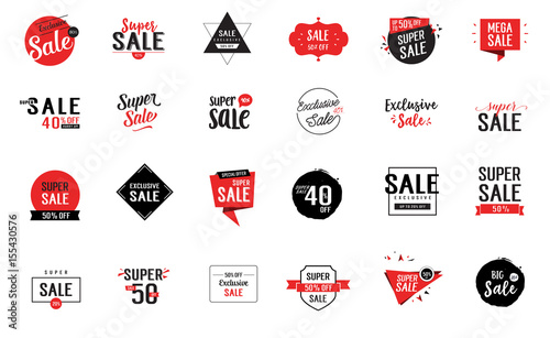 Twenty Four Sale Letterings Set
