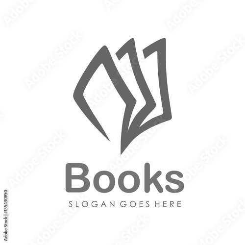 Book logo design vector