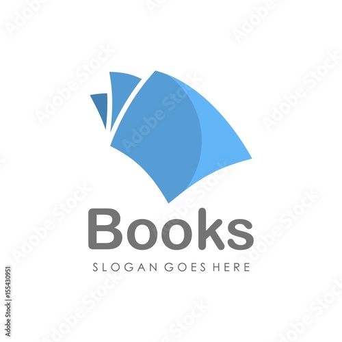 Book logo design vector photo