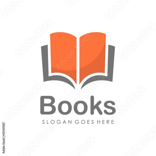 Book logo design vector