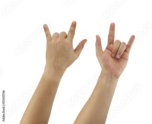 hands of men symbolizing love isolated on white background.