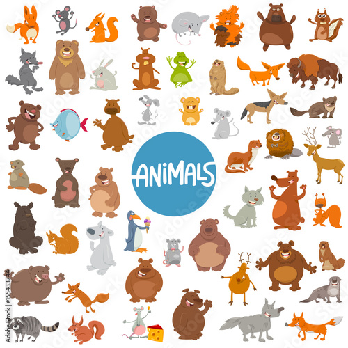 ogromny zestaw postaci z kreskówek zwierząt