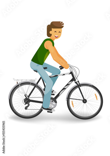 man driving a bike