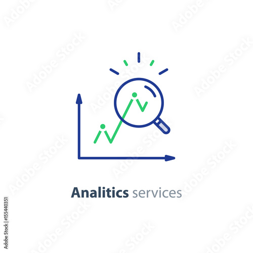 Statistics and analytics concept, business performance report, marketing research services