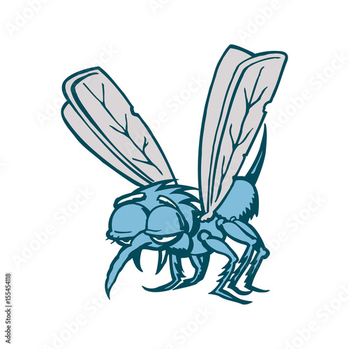 mosquito cartoon. Vector Illustration.