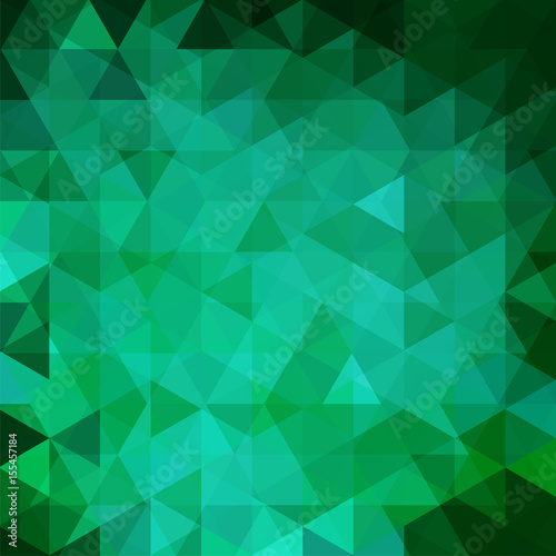 Background made of green, blue triangles. Square composition with geometric shapes. Eps 10