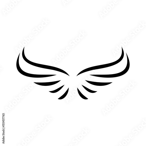 Wing silhouette design vector