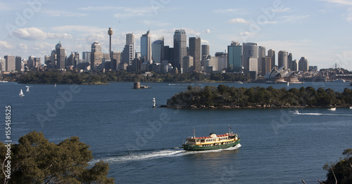 Photography Skyline Sydney with ferryboat Australia