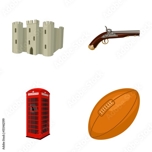 breed, dog, teapot, brewer .England country set collection icons in cartoon style vector symbol stock illustration web.
