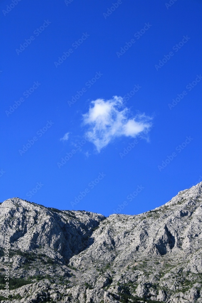 mountains and blue sky