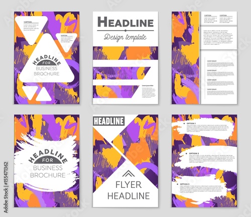 Abstract vector layout background set. For art template design  list  front page  mockup brochure theme style  banner  idea  cover  booklet  print  flyer  book  blank  card  ad  sign  sheet   a4.