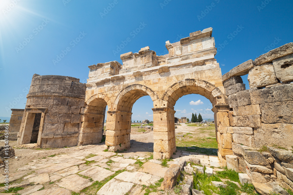 Domitian gate in Hierapolis near Pamukkale in Turkey