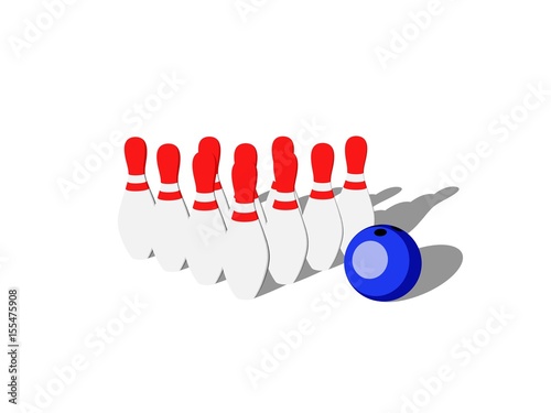 Bowling pins and bowling ba...