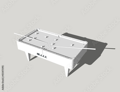 Billiard table. Isolated on...