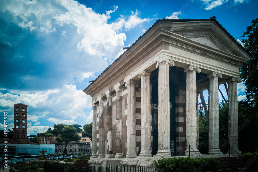 Temple of Fortuna Virilis or Temple of Portunus, Rome, Italy.