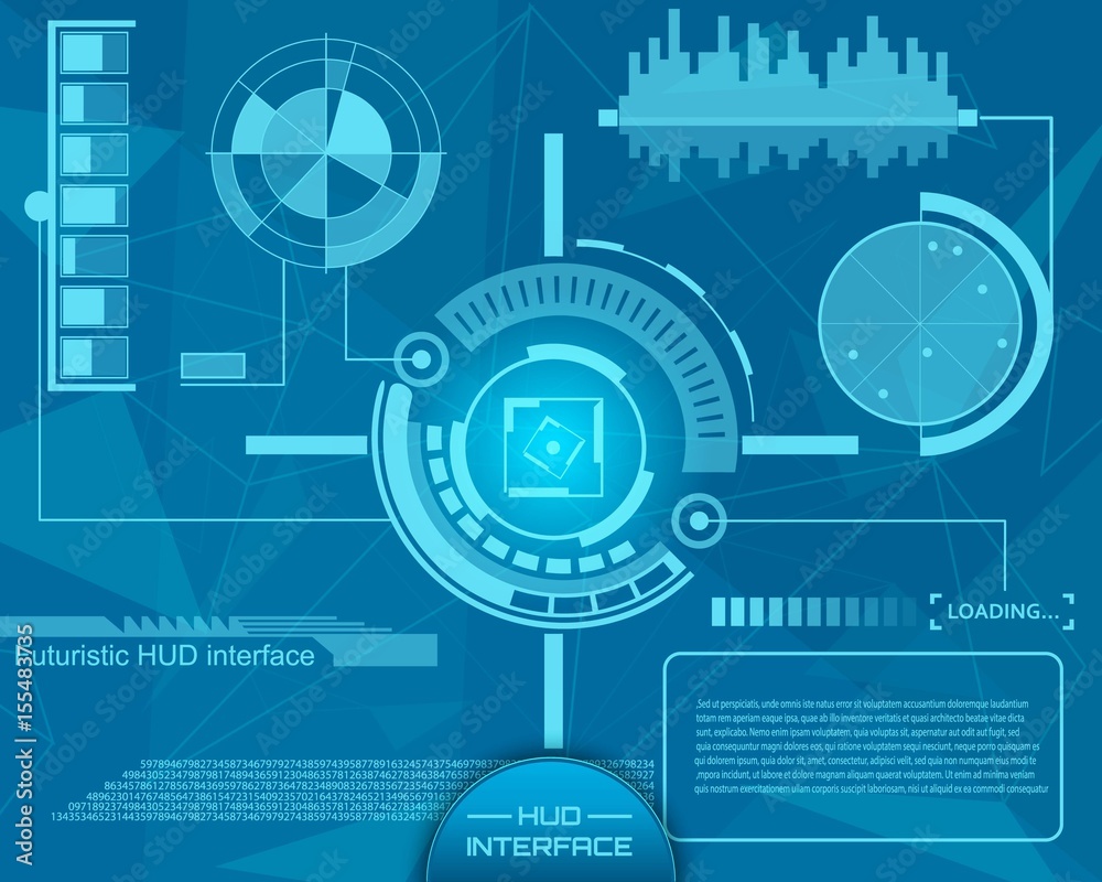 Abstract future, concept vector futuristic blue virtual graphic touch user interface HUD. For web, site, mobile applications isolated on background, techno, online design, business, gui, ui, kit, hud Abstract future, concept vector futuristic blue virtual graphic touch user interface HUD. For web, site, mobile applications isolated on background, techno, online design, business, gui, ui, kit, hud