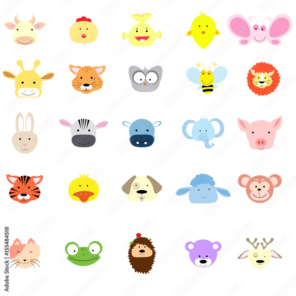 Obraz premium baby animal faces