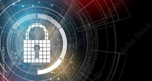 Cybersecurity and information or network protection. Future technology web services for business and internet project