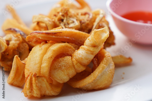 fried squid with garlic