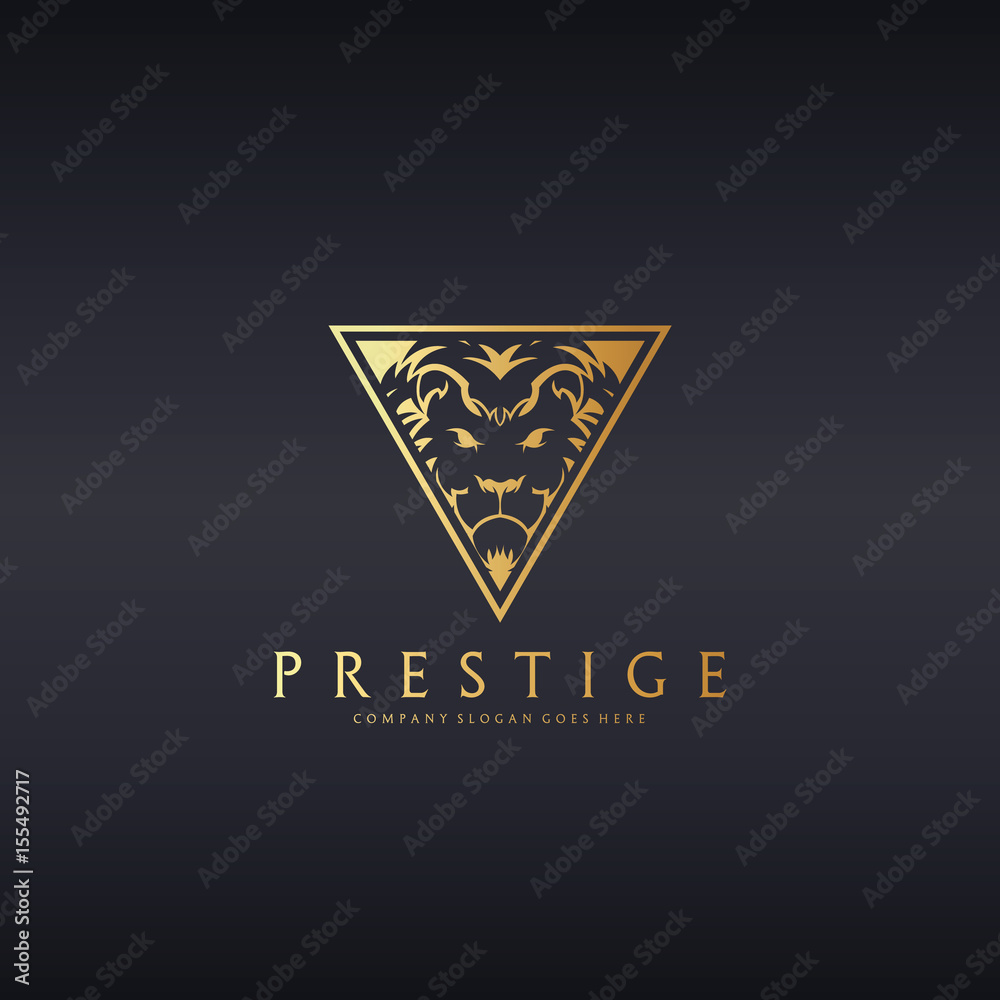 Lion logo. Prestige lion logotype 