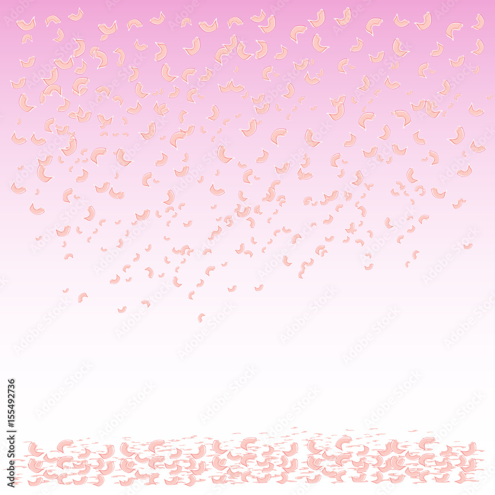 Falling, flying petals of roses, cherry blossoms, cherries, apricots, apple-trees. Whirlwind, wedding background