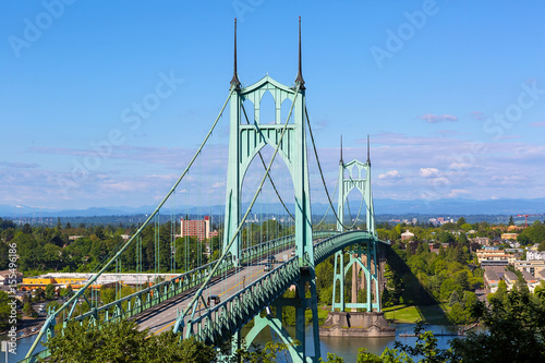 St Johns Bridge over Willamette River