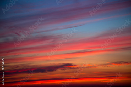 incredibly beautiful sunset, clouds at sunset, colorful sunset © nizienko