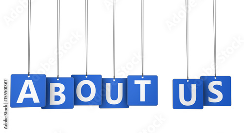 About Us Sign Paper Tags