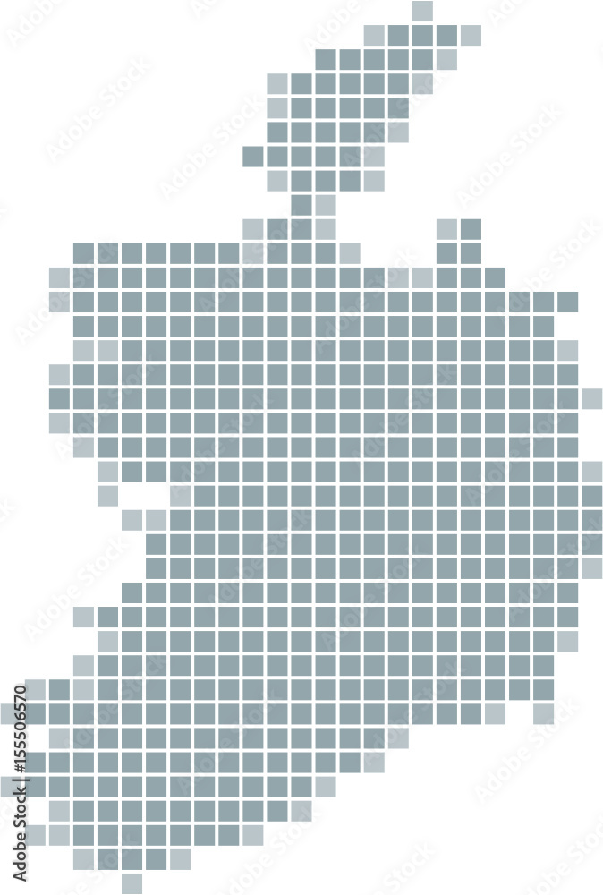 Carte de l'Irlande pixel
