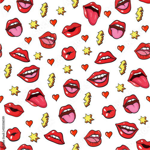 Pop art style stickers