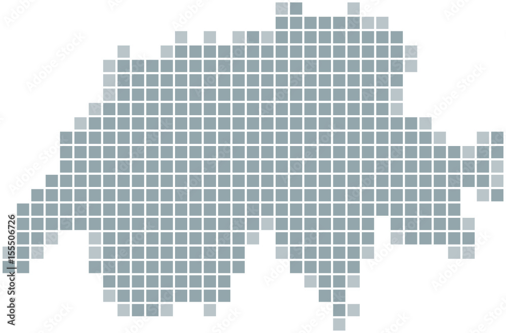 Carte de la suisse pixel