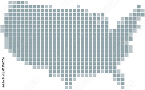 Carte des états-unis pixel