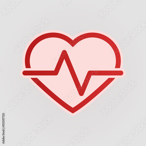 Heart cardiogram. Illustration symbolizing health and sport photo