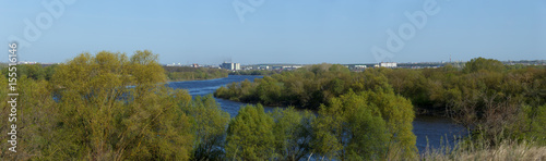 Panoramic view of the Don river. The landscape is photographed in Russia.