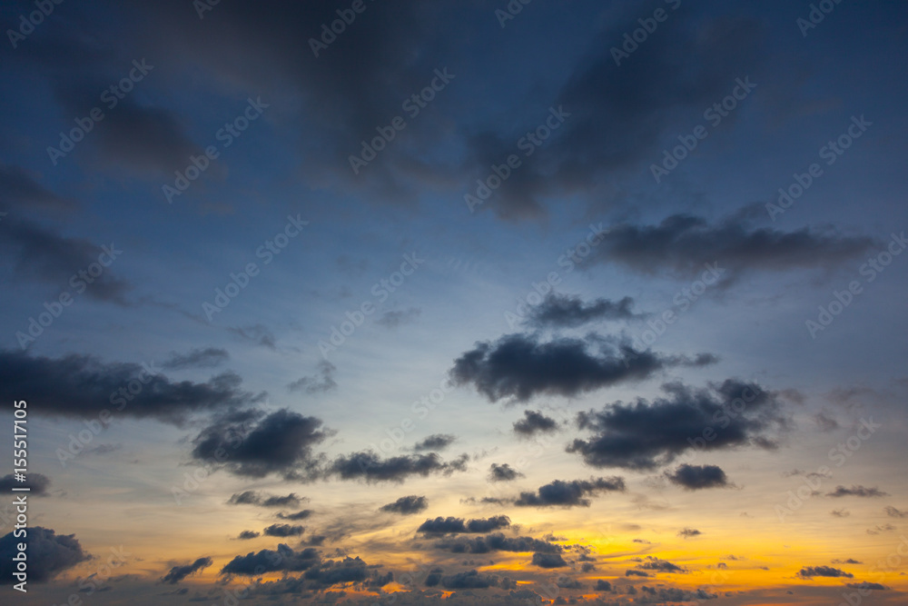 Fototapeta premium Beautiful sunset sky