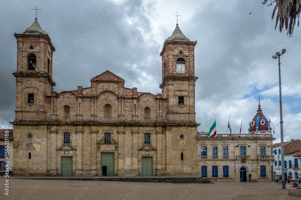 Diocesan Cathedral of Zipaquira (Cathedral of the Most Holy Trinity) at main square - Zipaquira, Colombia