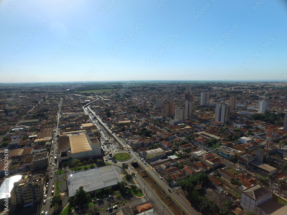 Aerial view in Sertaozinho city, Sao Paulo, Brazil Aerial view in Sertaozinho city, Sao Paulo, Brazil