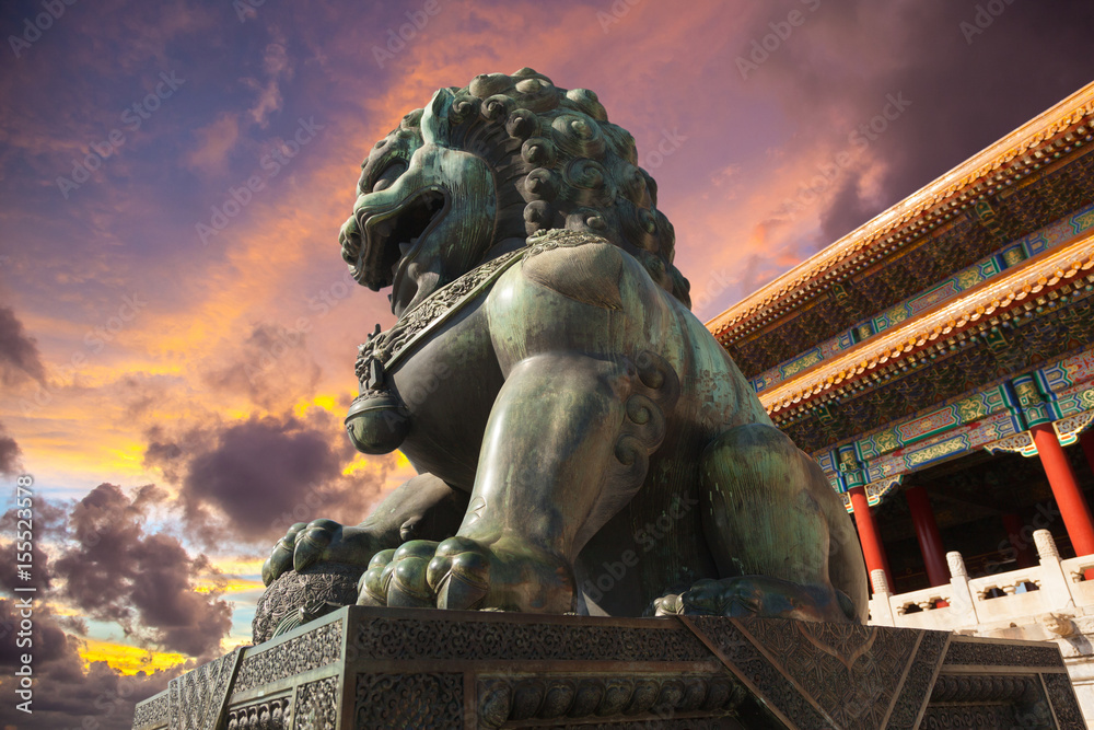 Naklejka premium Chinese guardian lion