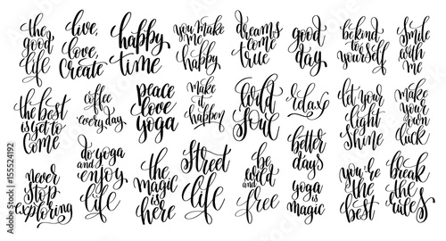 set of 25 hand lettering motivational quotes