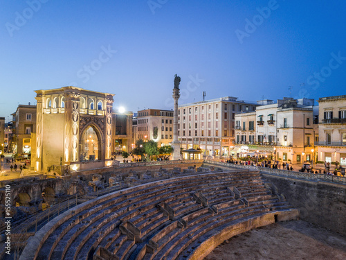 Historic city center of Lecce, Puglia, Italy photo