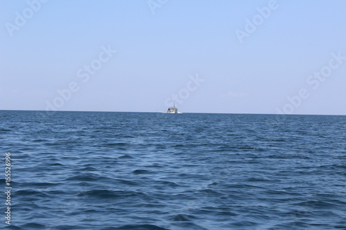 ship in the middle 0f sea