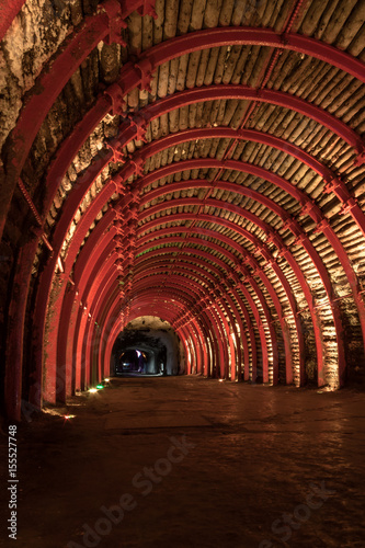 Entrance Tunnel of underground Salt Cathedral - Zipaquira, Colombia © diegograndi