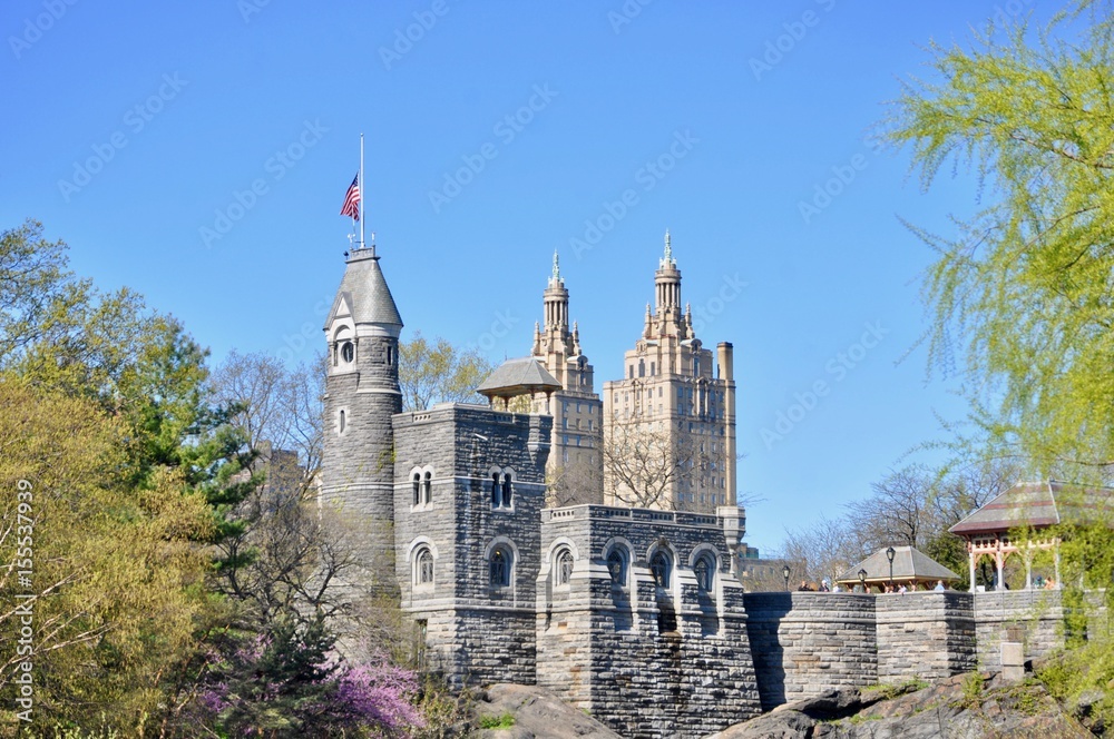 Castle Belvedere im Central Park - obrazy, fototapety, plakaty 