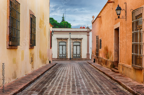 The streets of Queretaro, Mexico in the early morning photo
