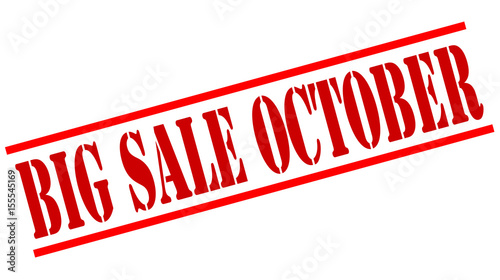 BIG SALE OCTOBER red stamp