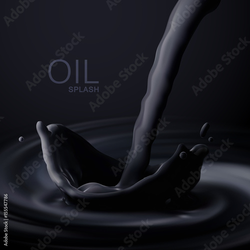 Black oil crown splash.